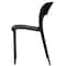 Fabulaxe Modern Plastic Outdoor Dining Chair with Open Curved Back, Black, PK 4 QI004227.BK.4 - alternate 5